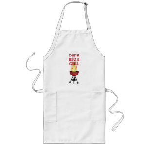 Long Tablier fait sur commande de fête des pères de BBQ
