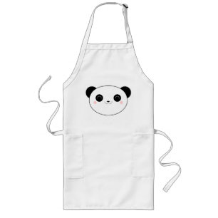 Long Tablier heureux d'ours panda de Kawaii