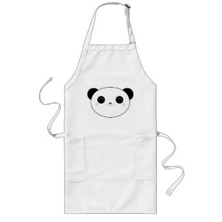 Long Tablier heureux d'ours panda de Kawaii