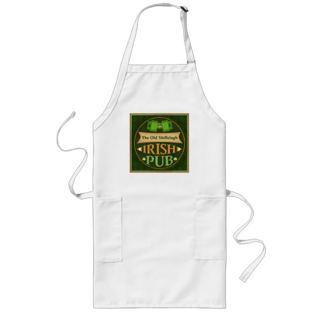 Long Tablier irlandais de Pub du jour de St Patrick (Devant)