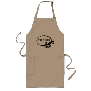 Long tablier kaki uniforme Logo de la société Prom