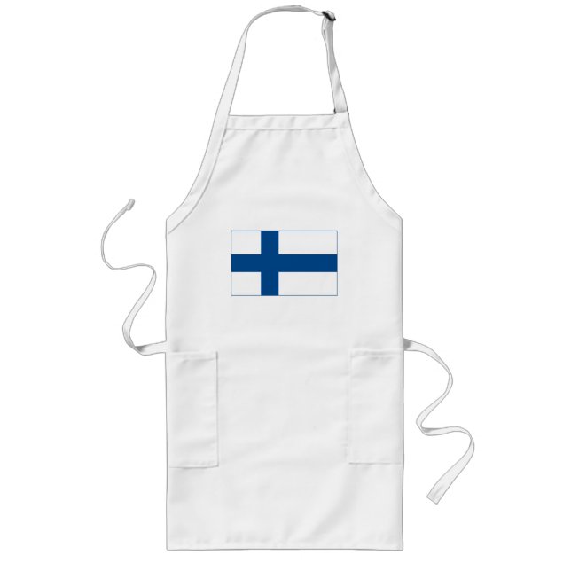 Long Tablier (léger) de drapeau de la Finlande (Devant)