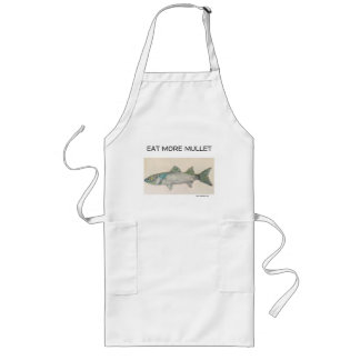 Long Tablier Mangez Plus de Mulet, Tablier de Poisson M