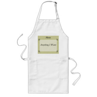 Long Tablier - Menu Personnalisable