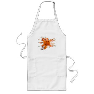Long Tablier orange de lis