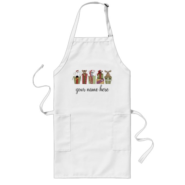 Long Tablier personnalisé de cuisson de vacances (Devant)