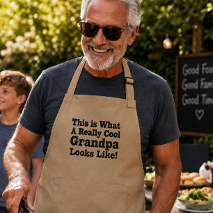 Long Tablier Personnalisé Vraiment Cool Grand-père Ress