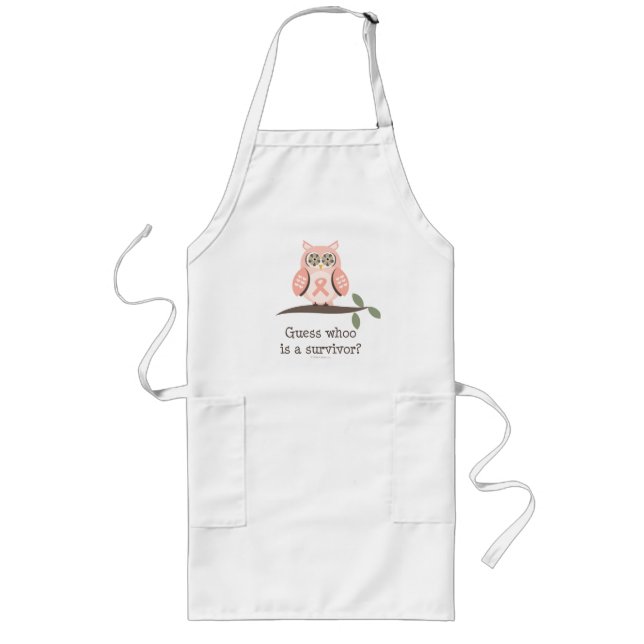 Long Tablier rose de hibou de ruban de survivant de (Devant)