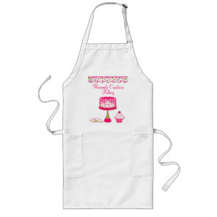 Long Tablier rose et vert fait sur commande d'affaires
