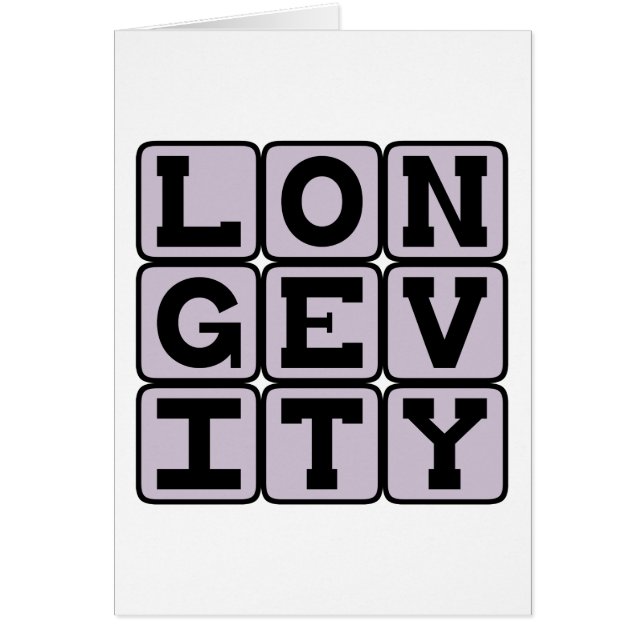 Longévité, longue vie (Devant)