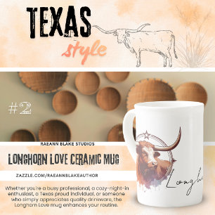 Longhorn Love Bone China Spécialité Mug