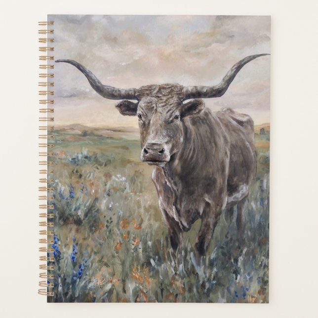 "Longhorn" peint à la main (Devant)