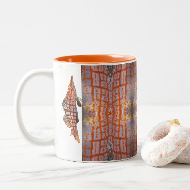 "Longnose Hawkfish II" Céramique Mug (Avec donut)