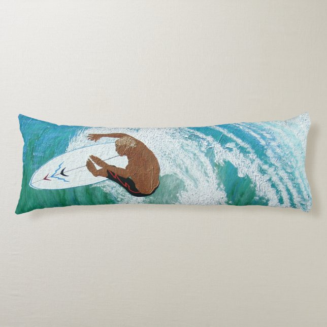 Longs Coussins de Bubblepacific, surfeur de toit (Devant)