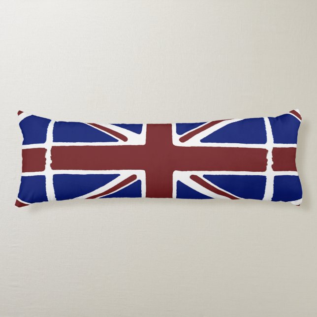 Longs coussins du corps Union Jack. (Devant)