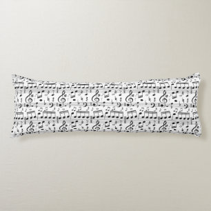 Longs Motif de musique coussins du corps