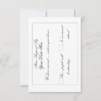Longue carte de réponse élégante