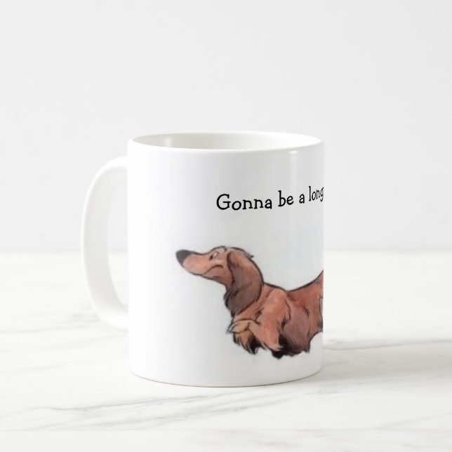 Longue Cheveux Dachshund Mug (Devant gauche)