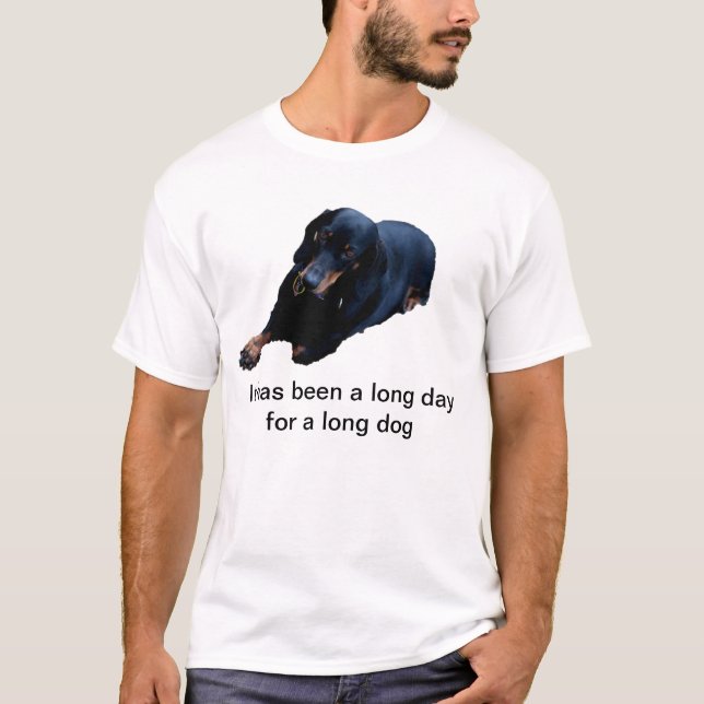 Longue journée pour un long T-shirt de chien (Devant)