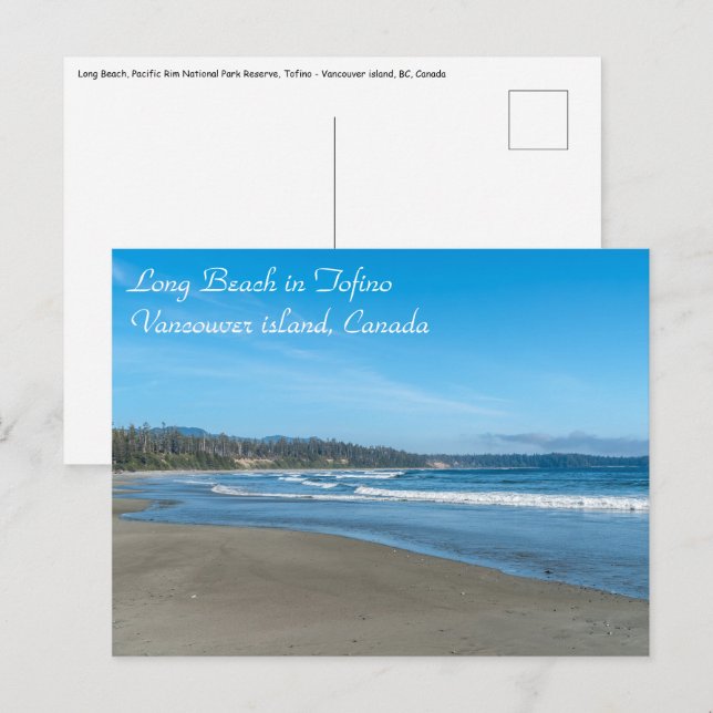 Longue plage à Tofino - BC, Canada Carte postale (Devant / Derrière)