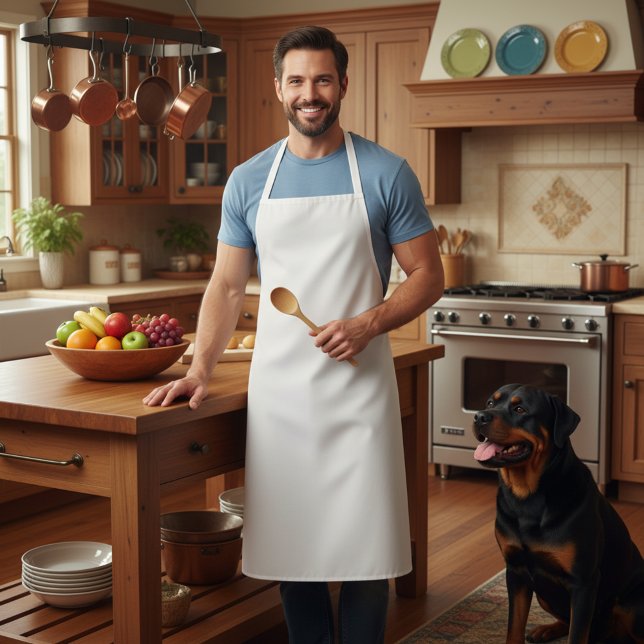 Longue tablier de cuisine blanc uni (Solid white apron! | Classic clean look!)