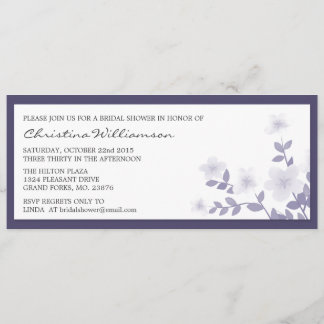 Longues invitations florales pourpres de Fête de