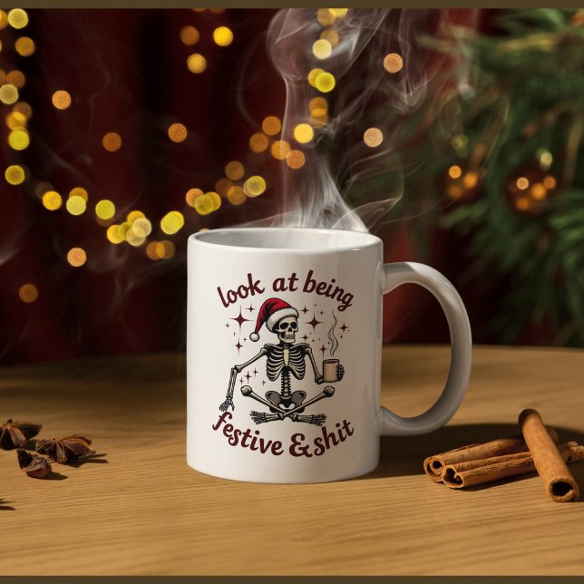 look at me being all festive Mug (Créateur téléchargé)