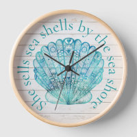 Look Bois Aqua Sea Shell Horloge