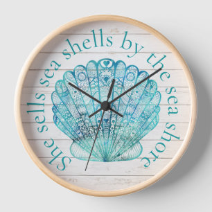 Look Bois Aqua Sea Shell Horloge