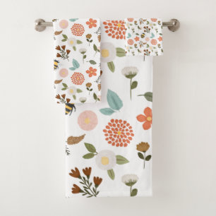 Look of Brodery Bees and Flowers