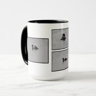 Loon avec bébé sur la Mug de dos