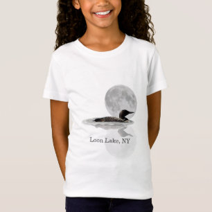 Loon Swims In The Moonlight Girl's T-Shirt
