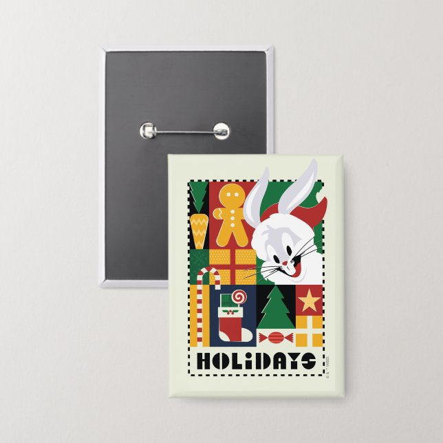 LOONEY TUNES™ BUGS BUNNY™ Holidays Badge (Recto/Verso)