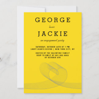 Loopy Love Lines Engagement Invitation