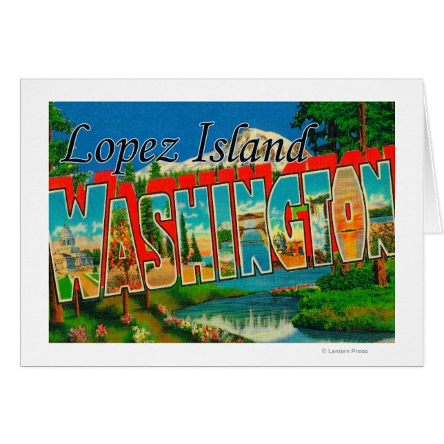 Lopez Island, Washington - Scènes de grandes lettr (Devant horizontal)