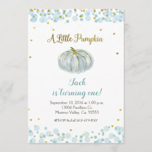 L'or bleu notre citrouille tourne une invitation