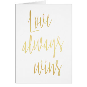 L'or moderne "amour gagne toujours "