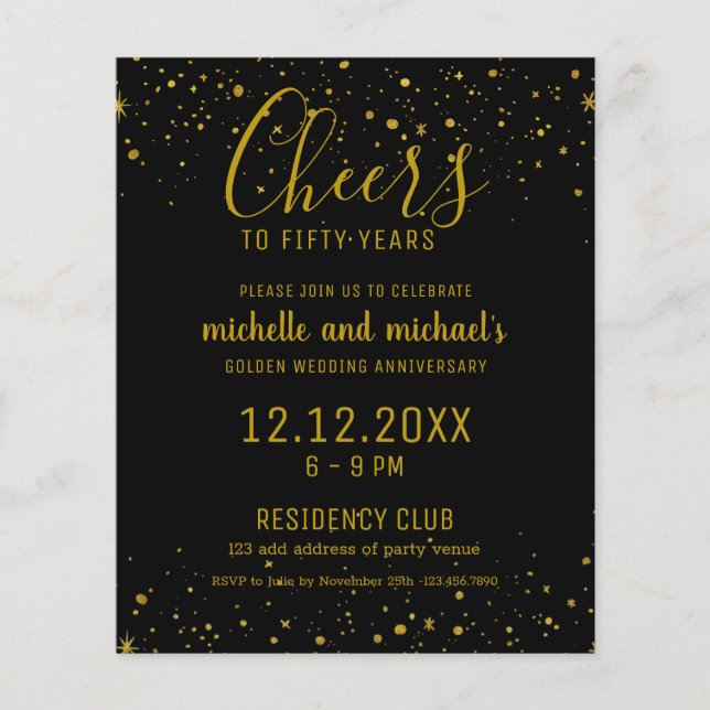 L'Or Noir Brille À 50 Anniversaire D'Or (Devant)