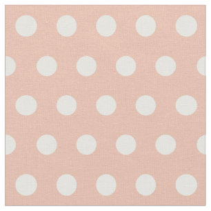 L'or rose/rougissent tissu rose et blanc de pois