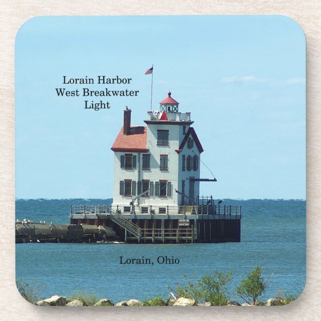 Lorain Harbour West Bkw Light 6 dessous de verre e (Devant)