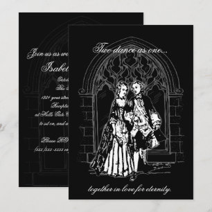 Lord et Lady Gothic Wedding Invitations