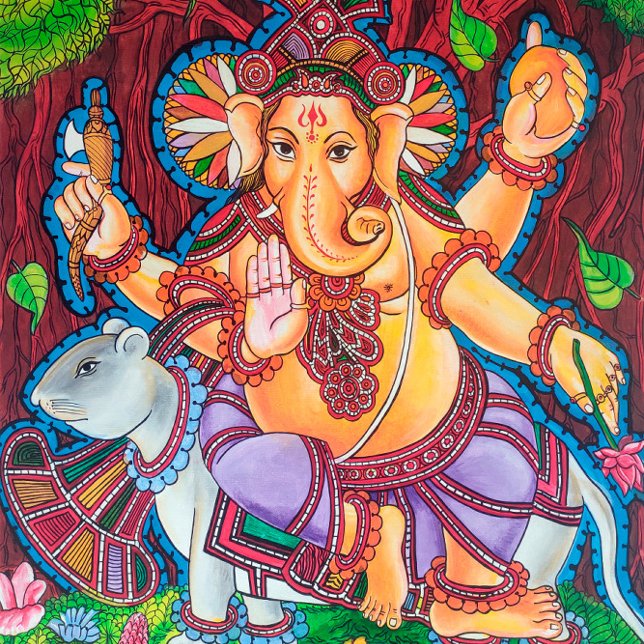 Lord Ganesh Peinture murale toile étirée Impressio (Créateur téléchargé)