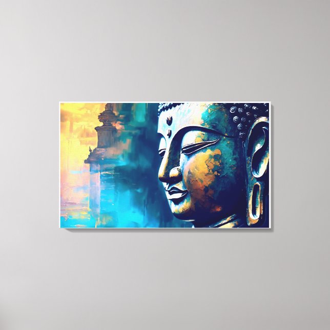 Lord Gautam Bouddha Mur Art peinture toile (Recto)