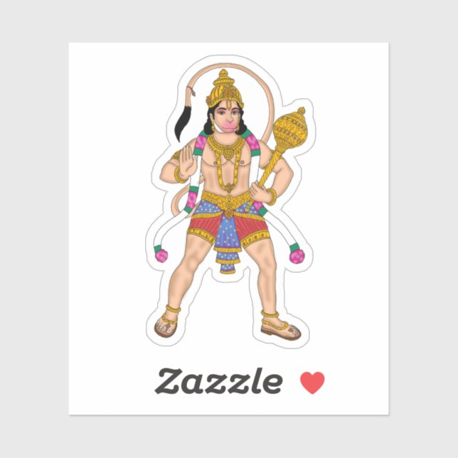 Lord Hanuman Sticker (Feuille)