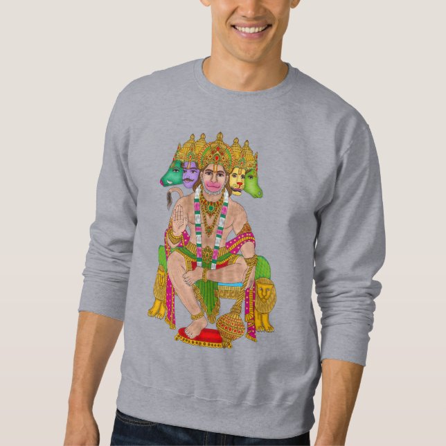 Lord Hanuman Sweatshirt | Hindu puissant Devta Han (Devant)