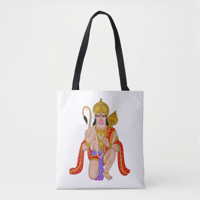 Lord Hanuman Tote Bag – Spiritual Everyday Carry (Devant)