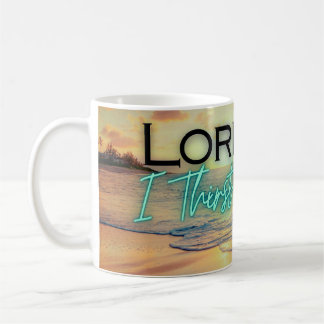 Lord I Thirst for You Carré Coussin café Mug