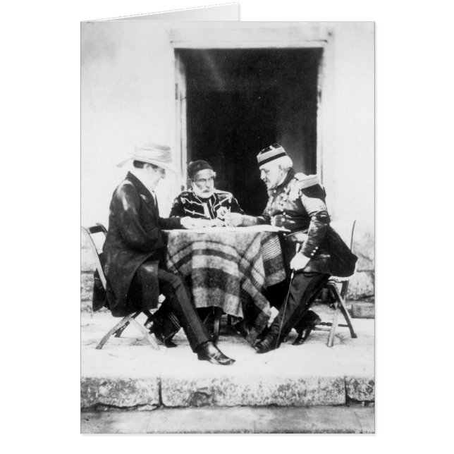 Lord Raglan, Omar Pasha et le général Pelissier, (Devant)