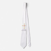 LORD RAYEL BROKEN CROSS HADIETH MENS BLANC CRAVATE
