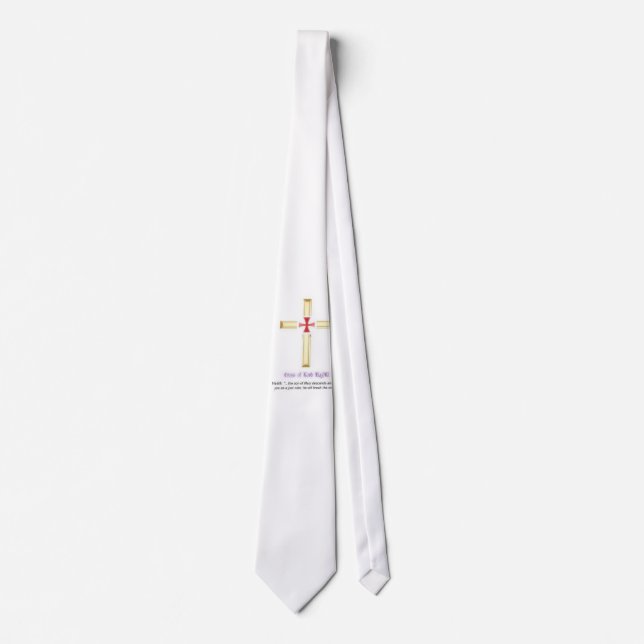 LORD RAYEL BROKEN CROSS HADIETH MENS BLANC CRAVATE (Devant)